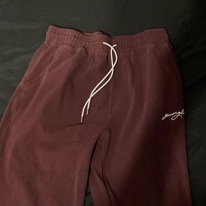YoungLA Burgundy Joggers (Size XL)